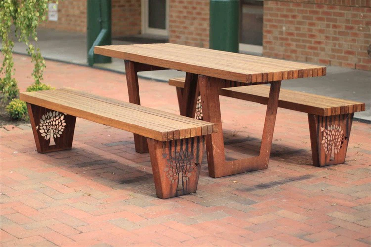 Outdoor corten bench 27