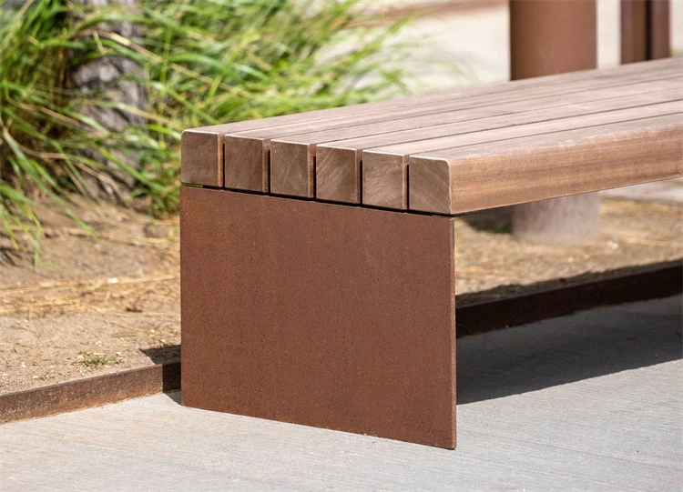 Outdoor corten bench 19