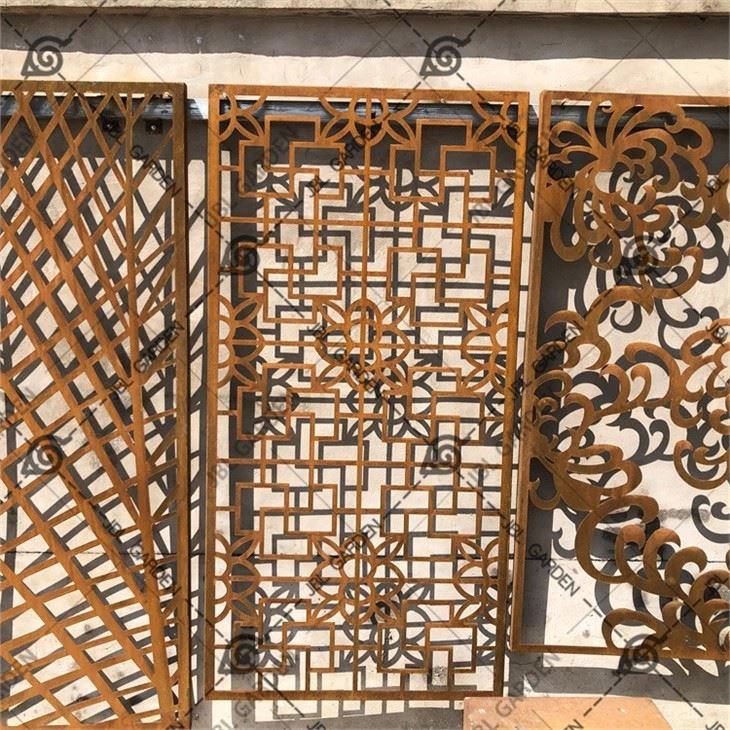 Decorative Corten Steel Metal Garden Fence