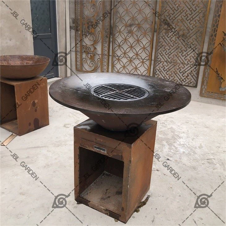 Corten Steel BBQ With Fire