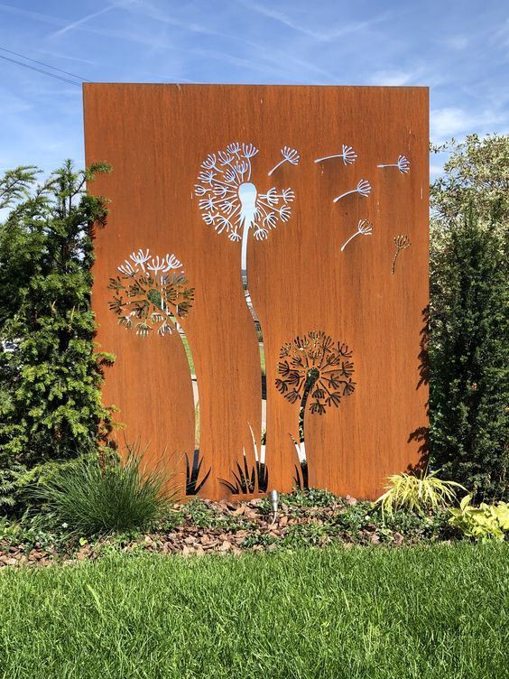 Valla de jardín de acero corten