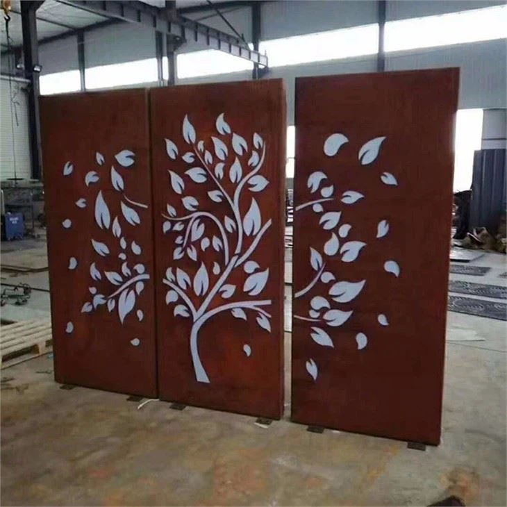 Paneles de pared de acero corten