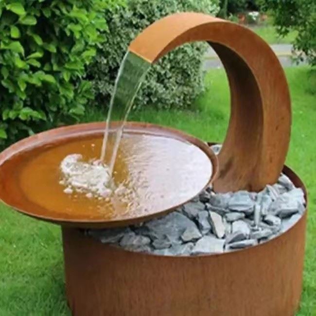 Metal Bowl Water Feature