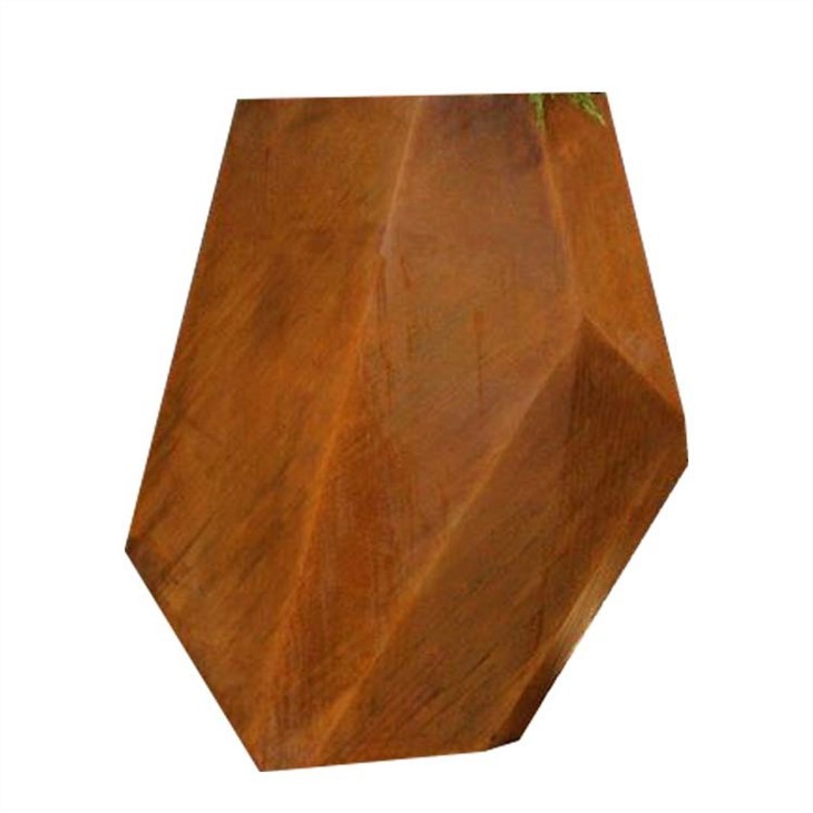Macetas de arte de acero corten oxidado