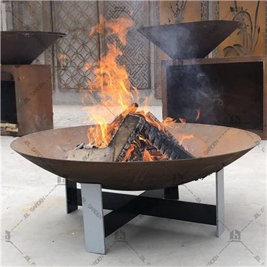 Pozos de fuego de tazón de acero