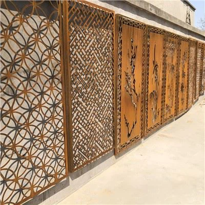 Mamparas divisorias de acero corten