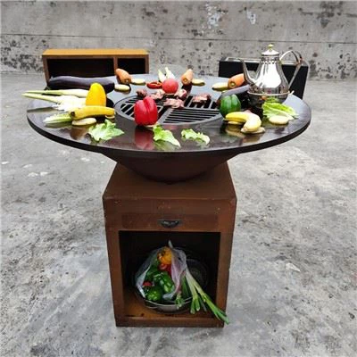 Corten Steel Garden Grill