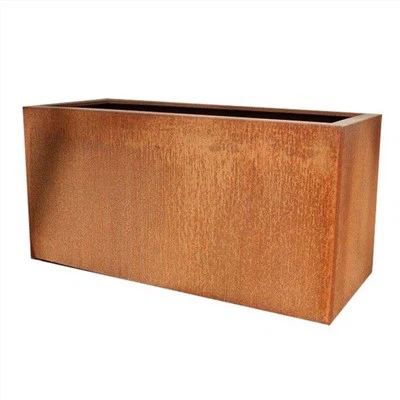 Flor de jardinera de acero corten para decoración