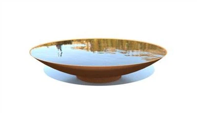 Cuenco de agua de acero corten