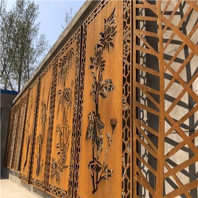 Panel de acero corten de metal para exteriores de jardín
