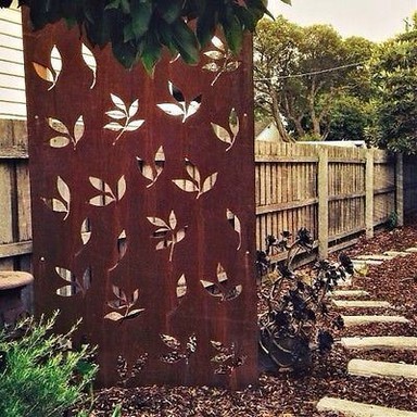 Jardín Privacidad Arte Paneles metálicos Pantalla de jardín de acero corten