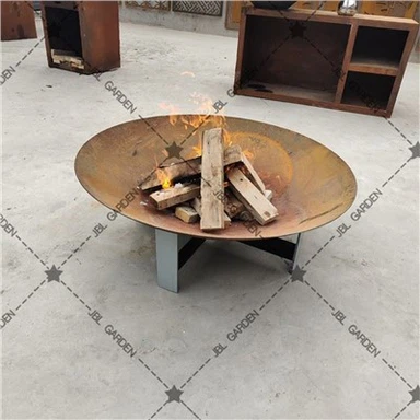 Nuevo brasero cuadrado de acero corten
