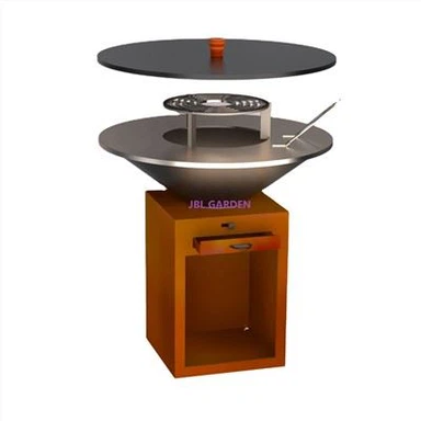 Patio Steel Fire Pit BBQ Smoker Grill Mesa