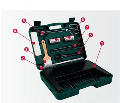 Juego de parrilla de barbacoa de carbón plegable portátil