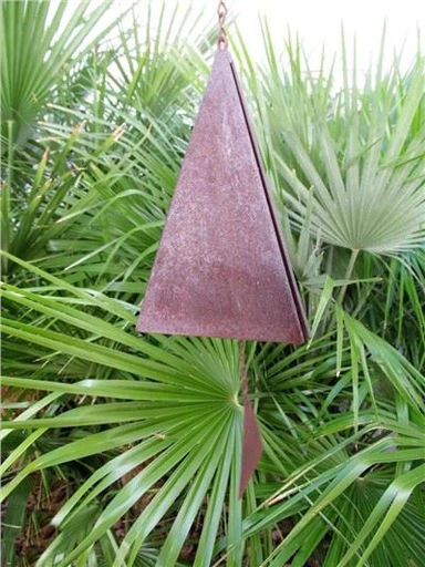 Campana de viento de metal moderna vintage de mediados de siglo