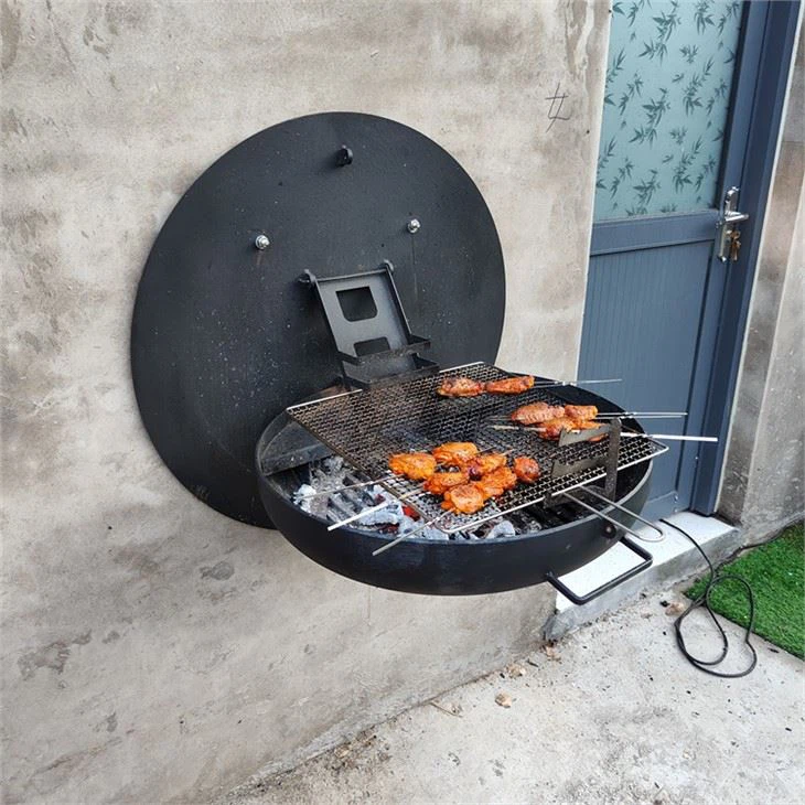 Barbacoa de acero inoxidable negro
