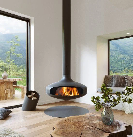 Chimenea flotante de pared