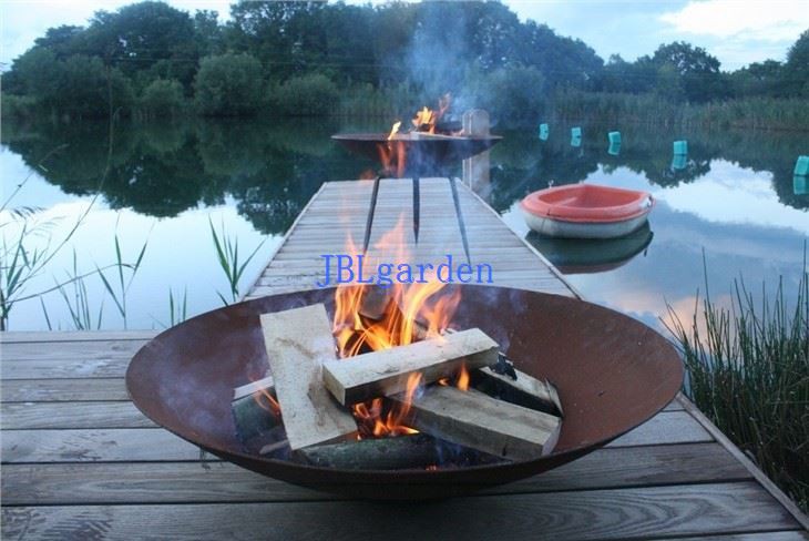 Steel Fire Pit Bowl Corten Metal Bbq Fire Pit
