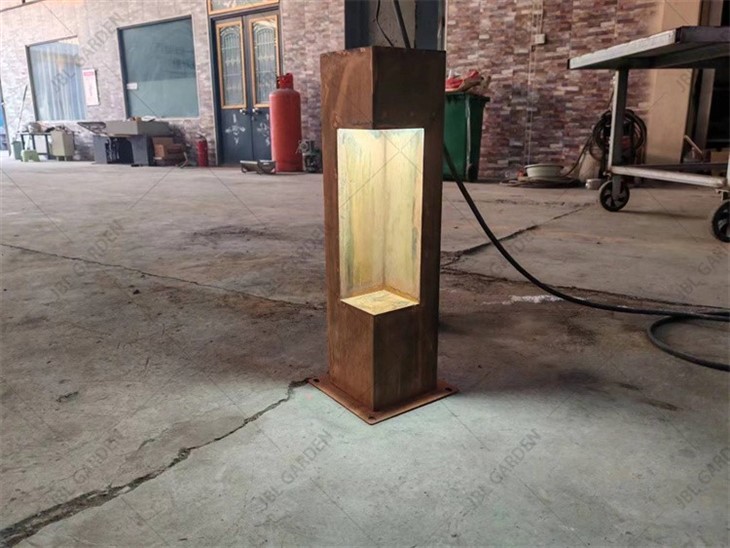 Corten Steel Solar LED Bollard