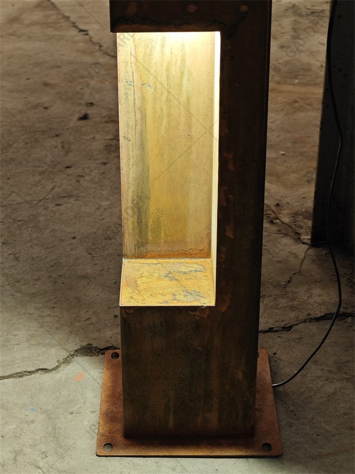 Corten Steel Solar LED Bollard