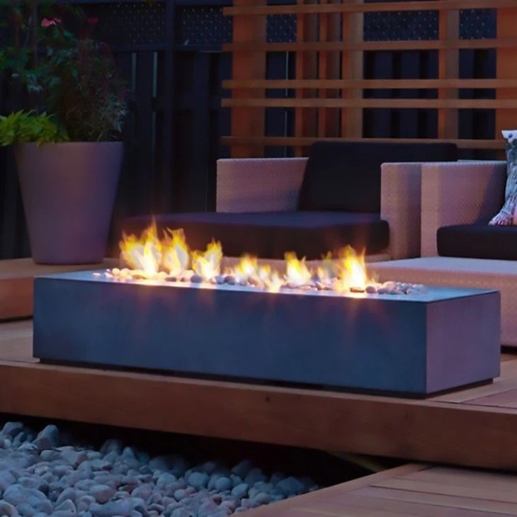 Corten Steel Gas Burning Fire Pit