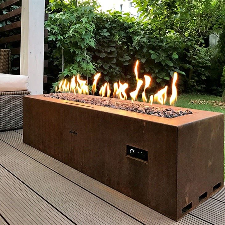Pozo de fuego de gas de acero corten