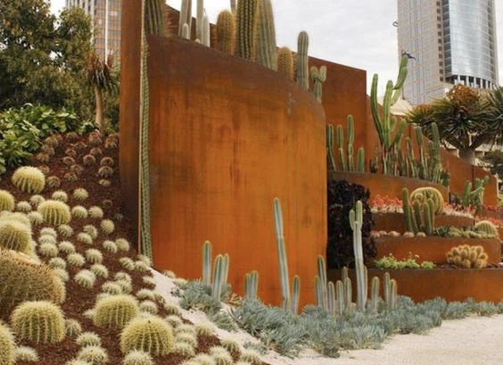 Eyecatching Corten Planters For Landscaping