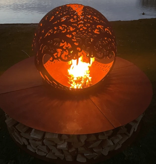 Firepit Table With Wood Storage