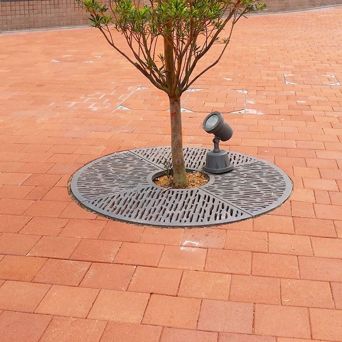 Rejilla para árboles de acero corten paisajístico