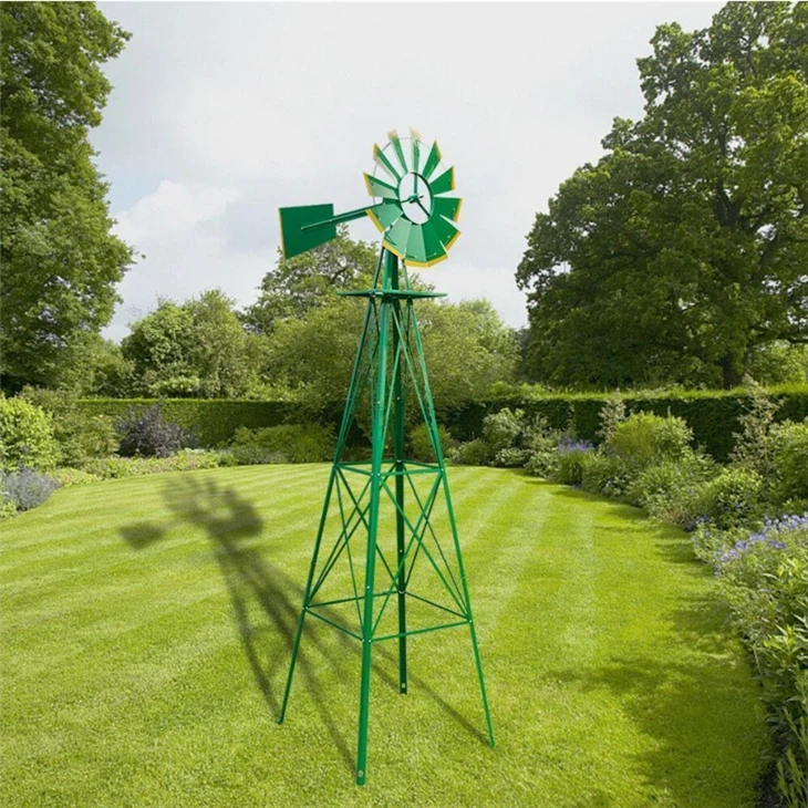 Molino de viento de metal decorativo al aire libre