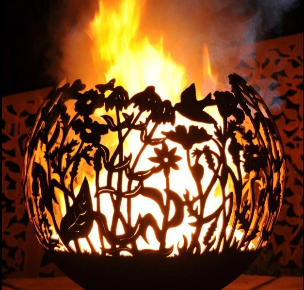 Rusty Fire Pit Sphere