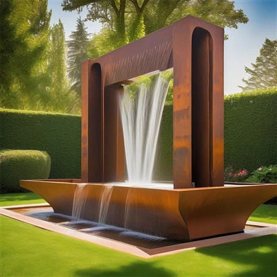 Corten Steel Rain Cortina y cascada|Exquisita decoración al aire libre para jardines de lujo