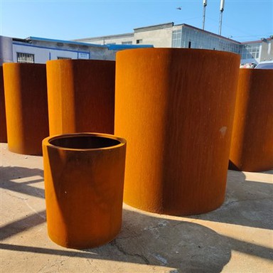 Jardinera de paisaje de acero corten duradera