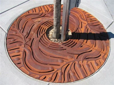 Puerta de acero para árboles de jardín