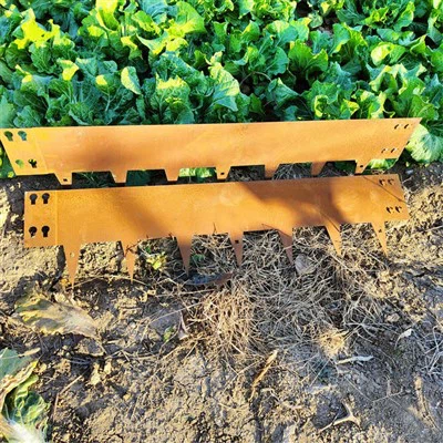 Bordes de acero corten con corte por láser