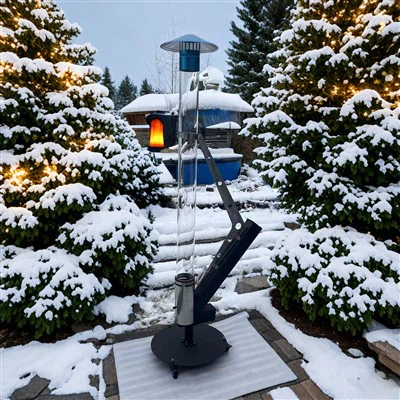 Estufa cohete de pellets para patio