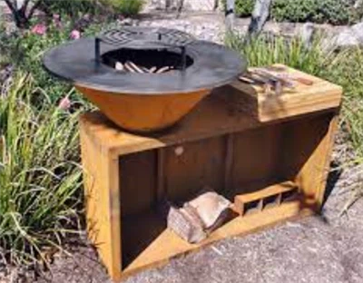 Chimeneas para barbacoa de leña para patio