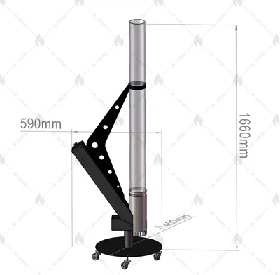 Calentador de pellets de biomasa portátil para patio