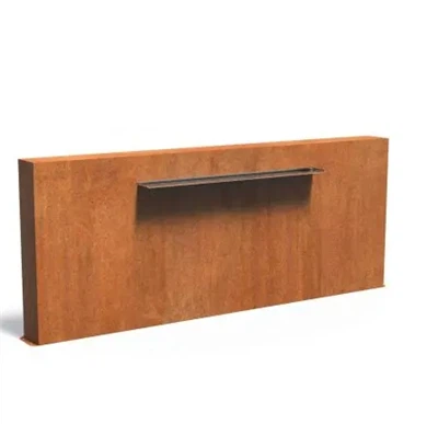 Fuente de agua de acero oxidada del paisaje Corten