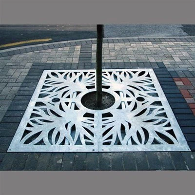 Rejilla de acero para árboles